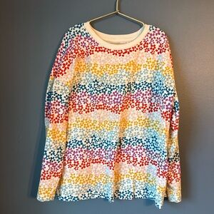 Hanna Andersson rainbow flower long‎ sleeve tee